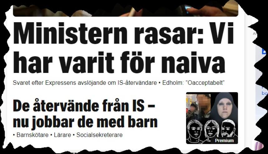 IS-terrorister jobbar med svenska barn.