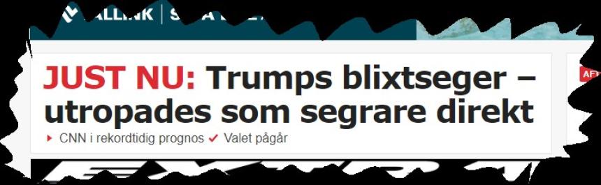 Trumps blixtseger. 